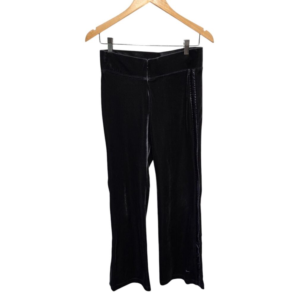 NIKE Velour Pants Zip Up Satin‎ Trim XS Gray Velvet Soft 0-2